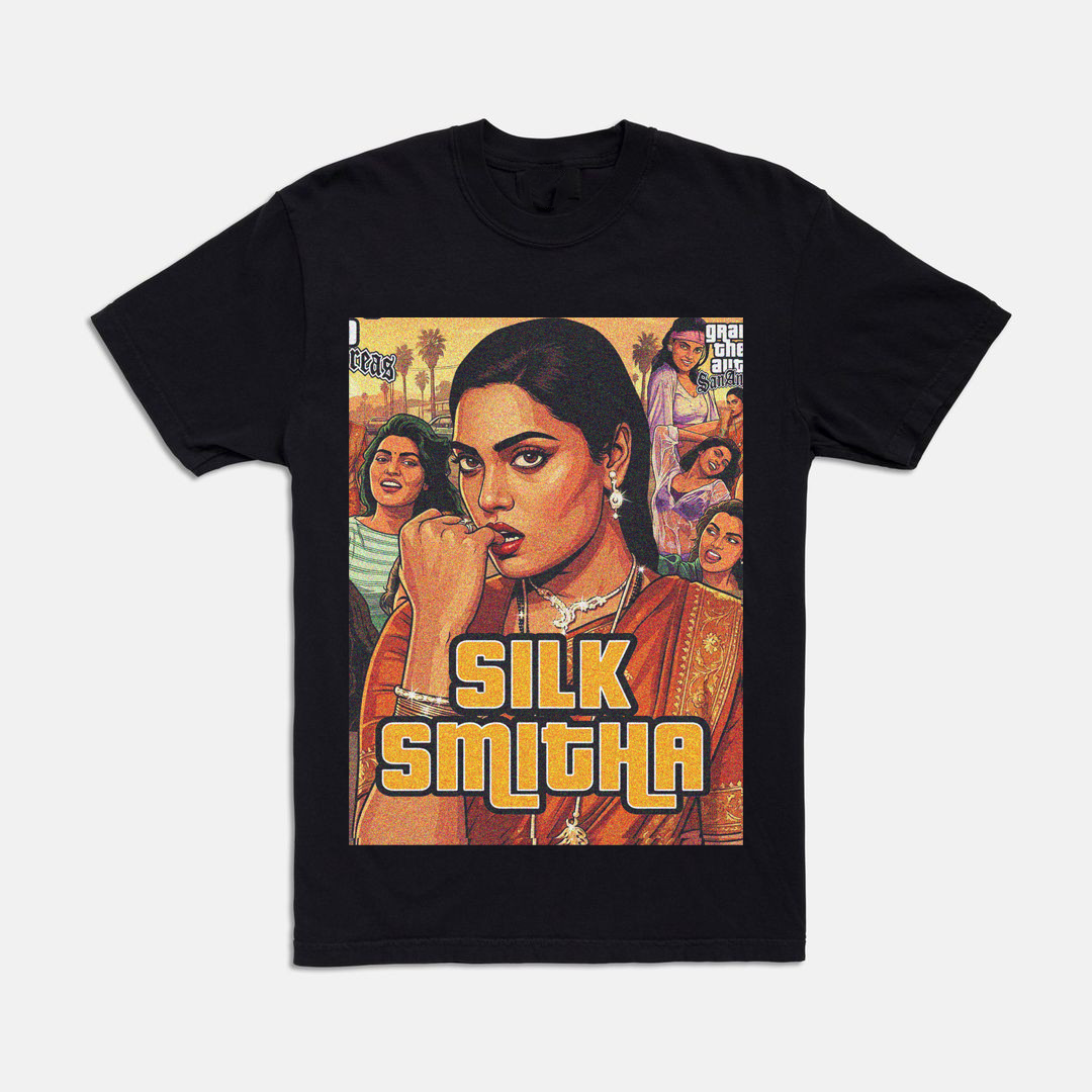 Silk Smitha Vintage Portrait Black Tee