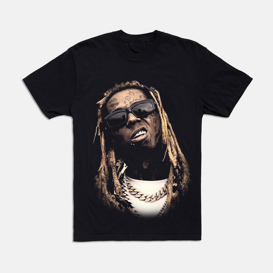 Lil Wayne Vintage Portrait Black Tee