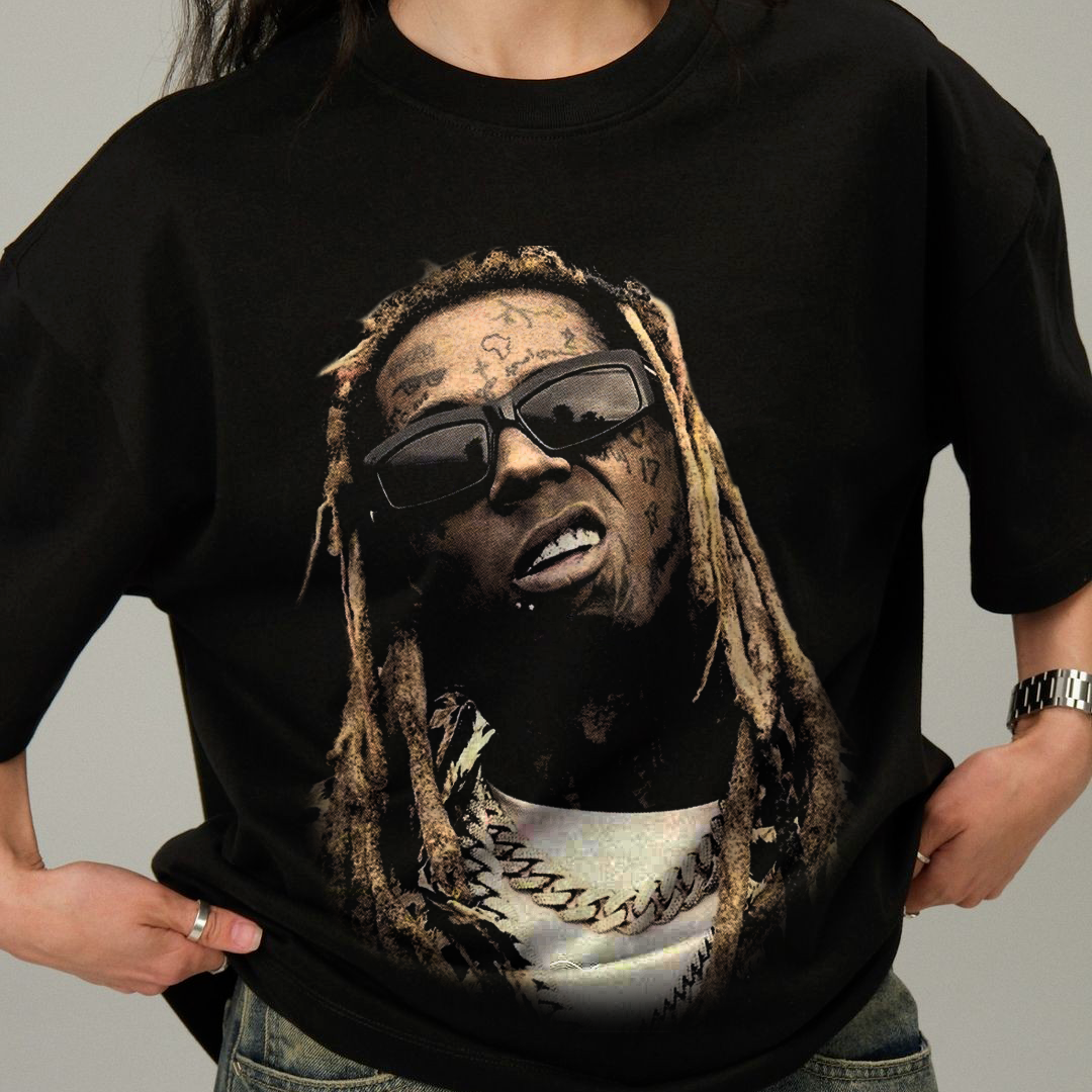 Lil Wayne Vintage Portrait Black Tee